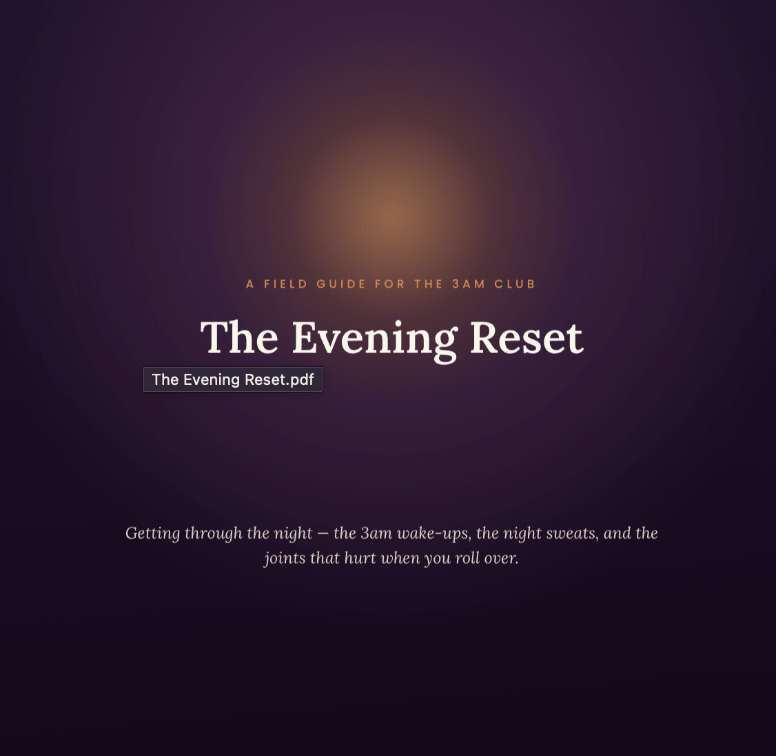 The Evening Reset - Perilight